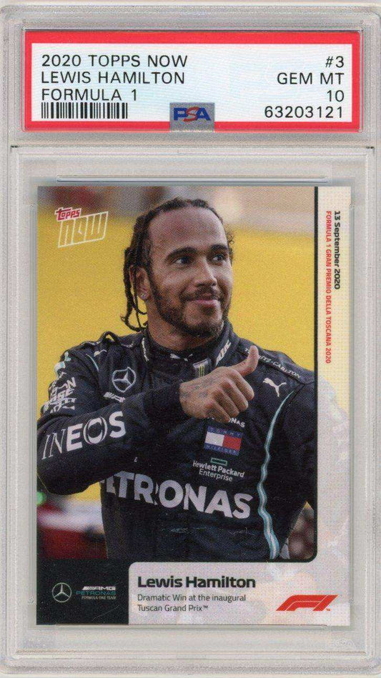 2020 Topps Now Formula 1 #3 Lewis Hamilton PSA 10