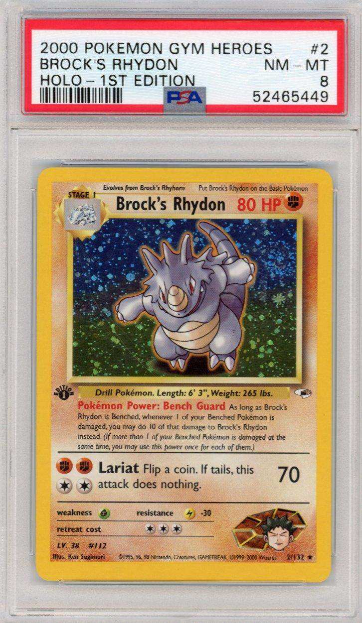 Purchases Pokemon Gym Challenge Brock’s Nintales 1st edition SGC 7