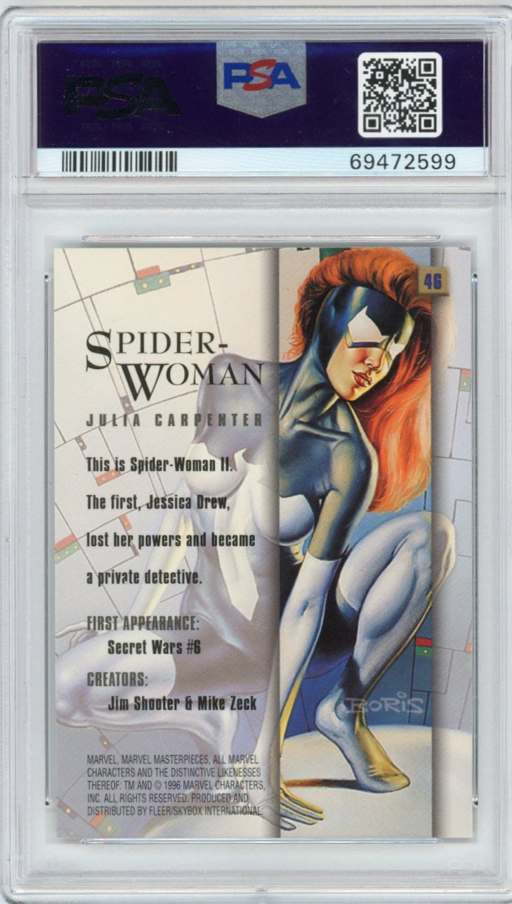 1996 Marvel Masterpieces 46 Spider-woman PSA 9