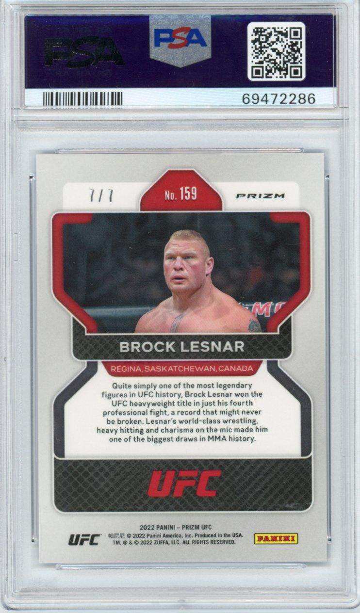 2022 Panini Prizm Ufc 159 Brock Lesnar Blue Shimmer Psa 9