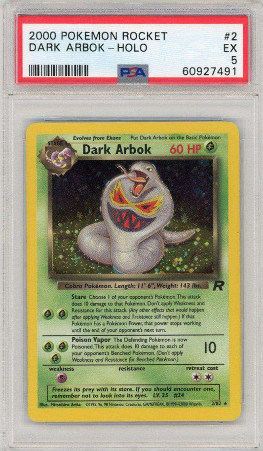 2000 Pokemon Rocket Dark Arbok #2 PSA 5