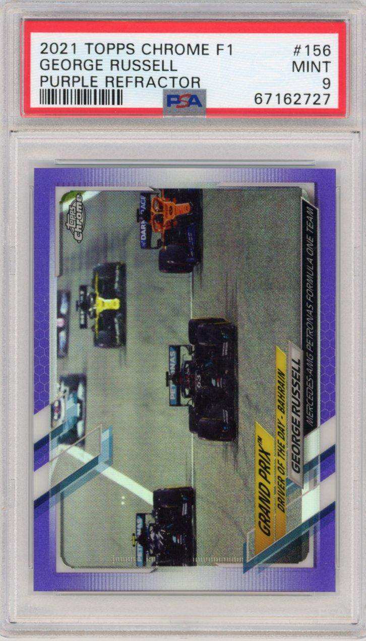 2021 Topps Chrome Formula 1 George Russell #156 PSA 9