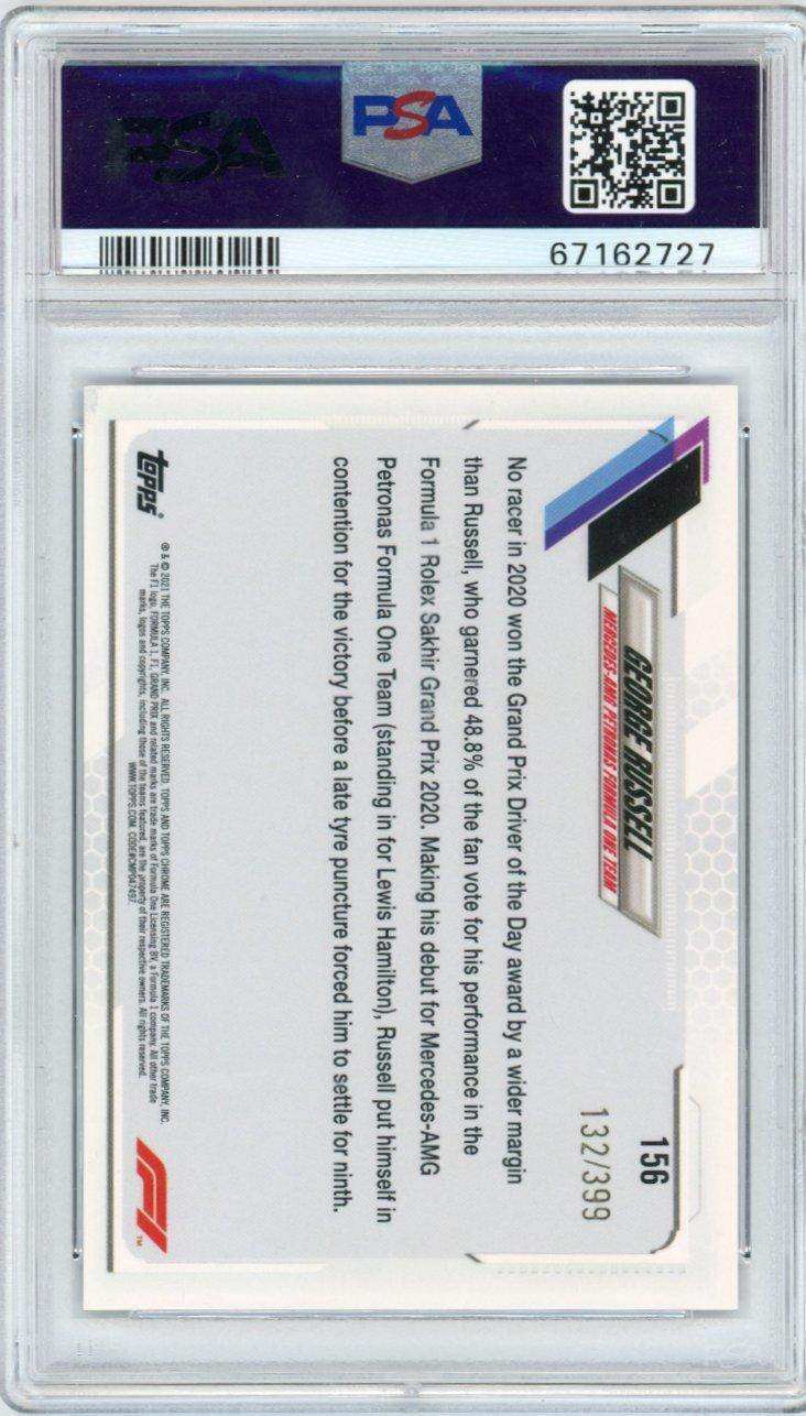 2021 Topps Chrome Formula 1 George Russell #156 PSA 9