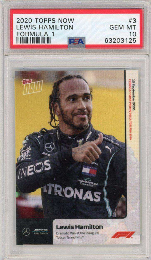 2020 Topps Now Formula 1 #3 Lewis Hamilton PSA 10