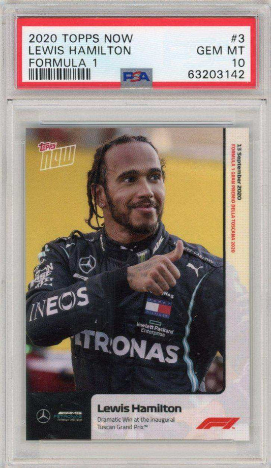 2020 Topps Now Formula 1 #3 Lewis Hamilton PSA 10