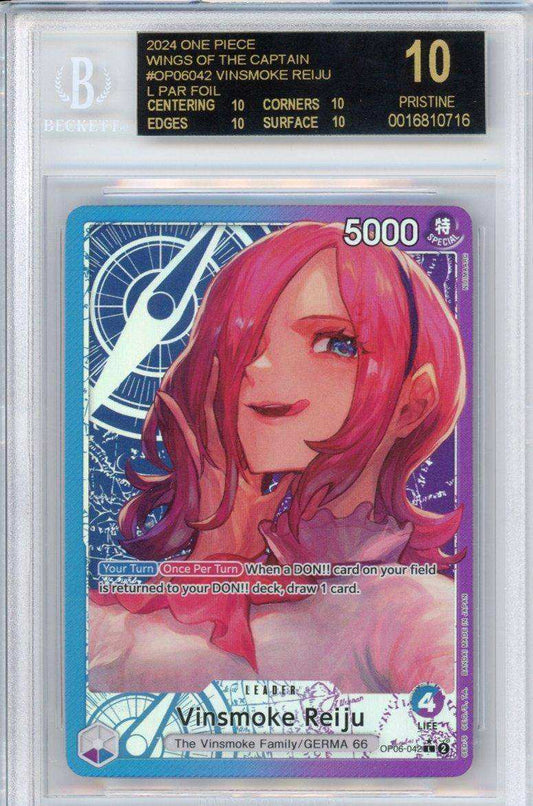 VINSMOKE REIJU L PAR FOIL 2024 ONE PIECE WINGS OF THE CAPTAIN BGS 10