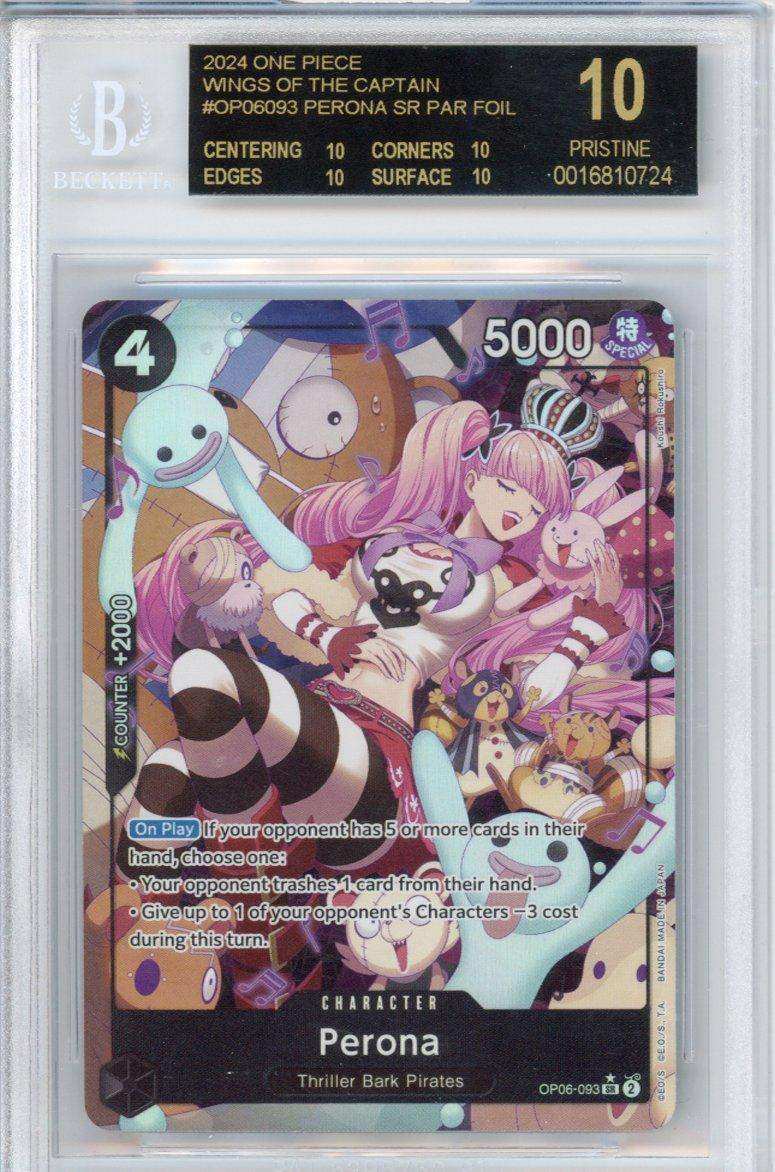 PERONA SR PAR FOIL 2024 ONE PIECE WINGS OF THE CAPTAIN BGS 10