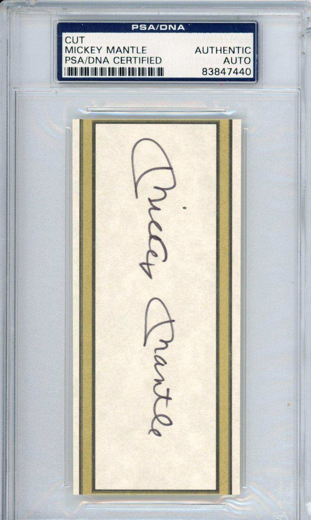 MICKEY MANTLE CUT AUTO PSA/DNA 83847440