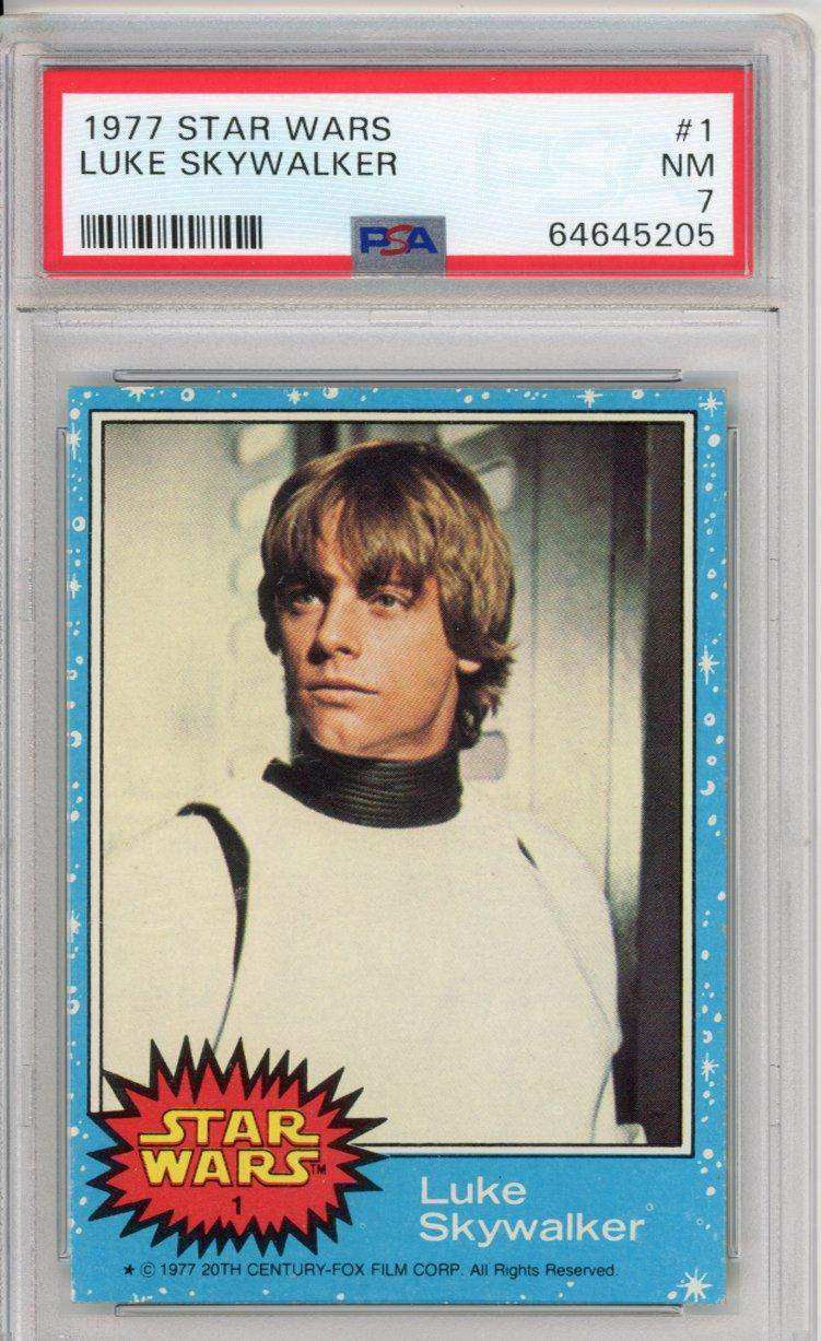 1977 STAR WARS LUKE SKYWALKER #1 PSA NM 7