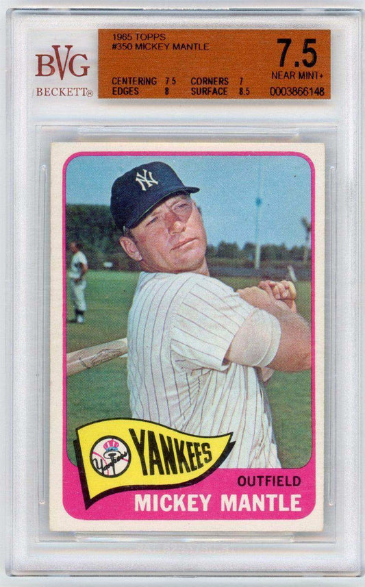 MICKEY MANTLE 1965 TOPPS BGS 7.5