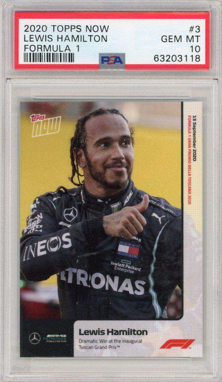 2020 Topps Now Formula 1 #3 Lewis Hamilton PSA 10