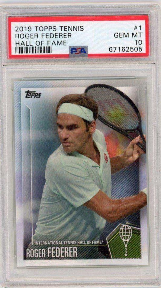 2019 Topps Tennis Hall Of Fame 1 Roger Federer Psa 10