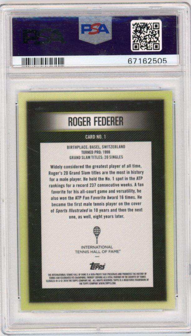 2019 Topps Tennis Hall Of Fame 1 Roger Federer Psa 10