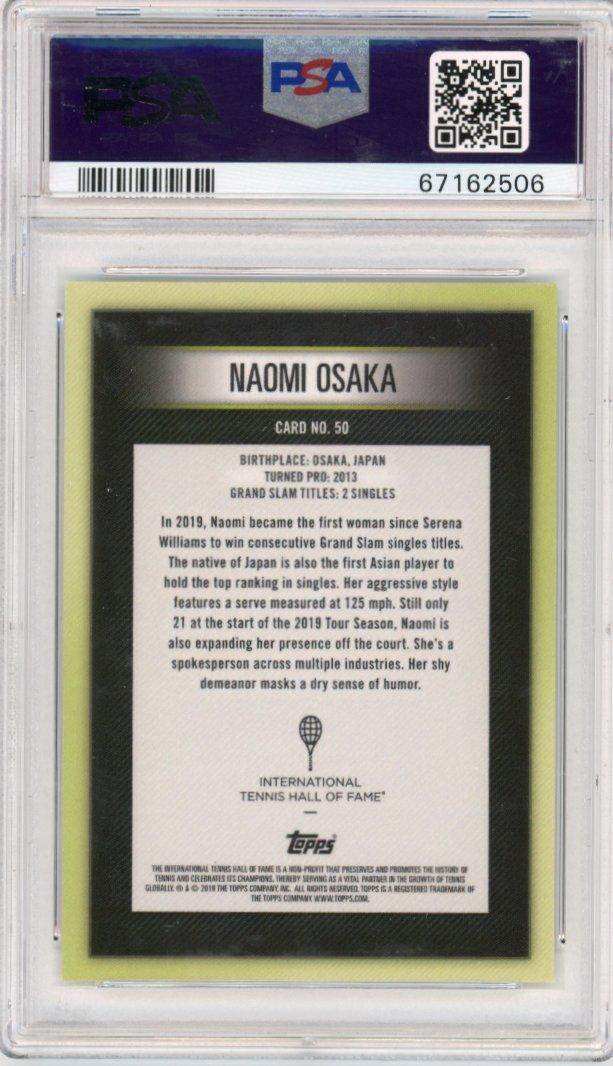 2019 Topps Tennis Hall Of Fame 50 Naomi Osaka Psa 10