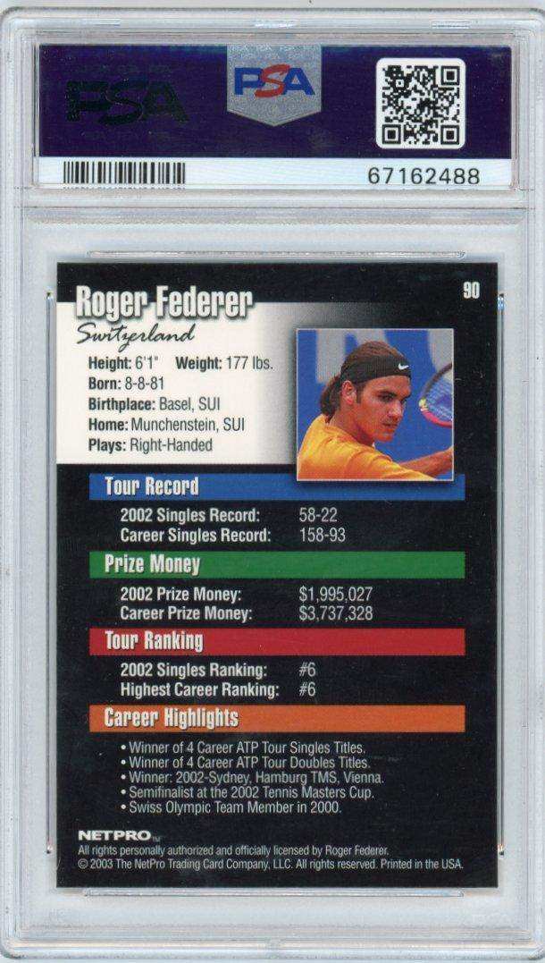 2003 Netpro 90 Roger Federer Psa 9