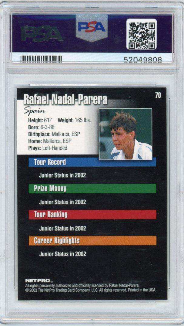 2003 Netpro 70 Rafael Nadal-parera Psa 9