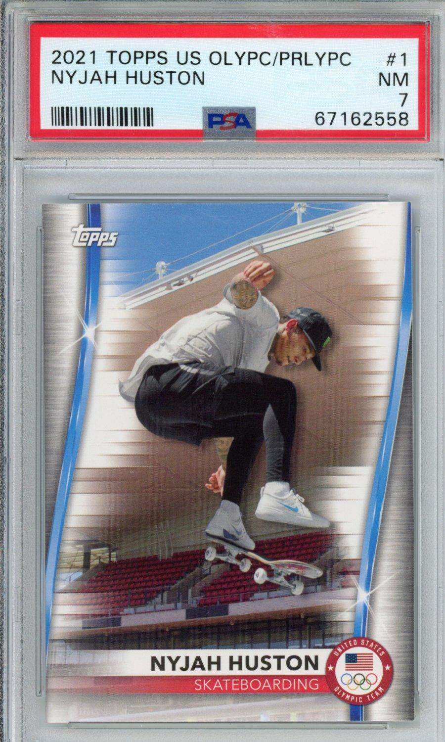 2021 Topps Us Olympics & Paralympics Nyjah Huston #1 PSA 7