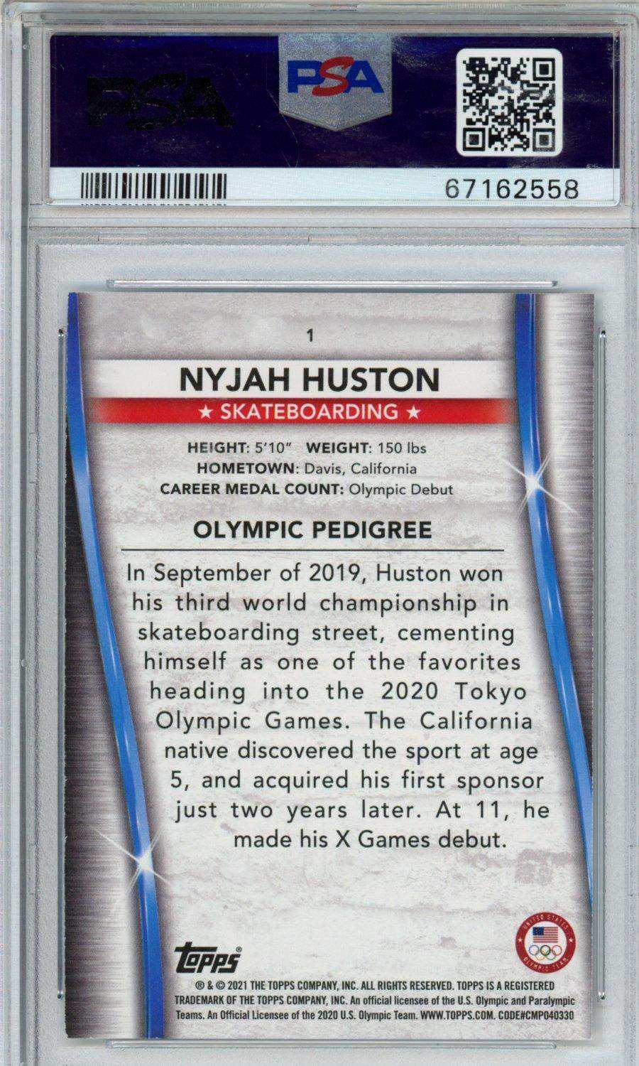 2021 Topps Us Olympics & Paralympics Nyjah Huston #1 PSA 7