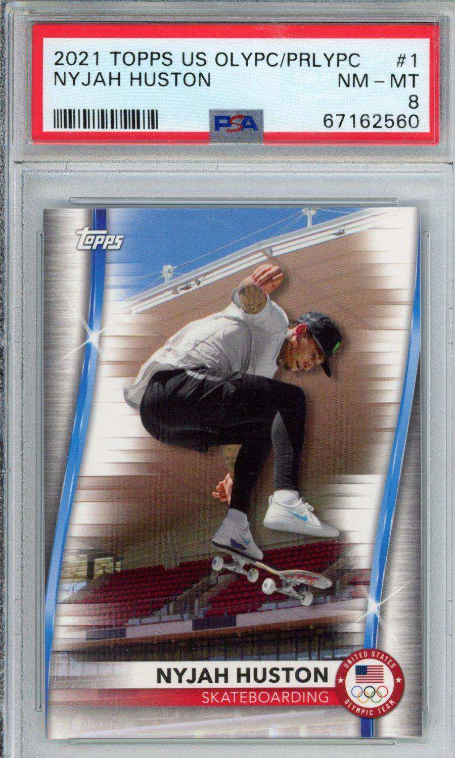 2021 Topps Us Olympics & Paralympics Nyjah Huston #1 PSA 8