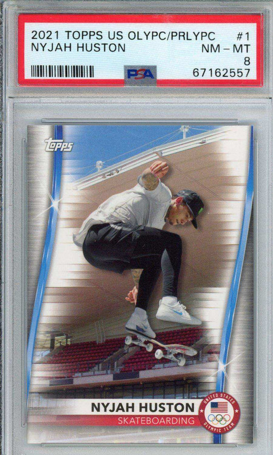 2021 Topps Us Olympics & Paralympics Nyjah Huston #1 PSA 8