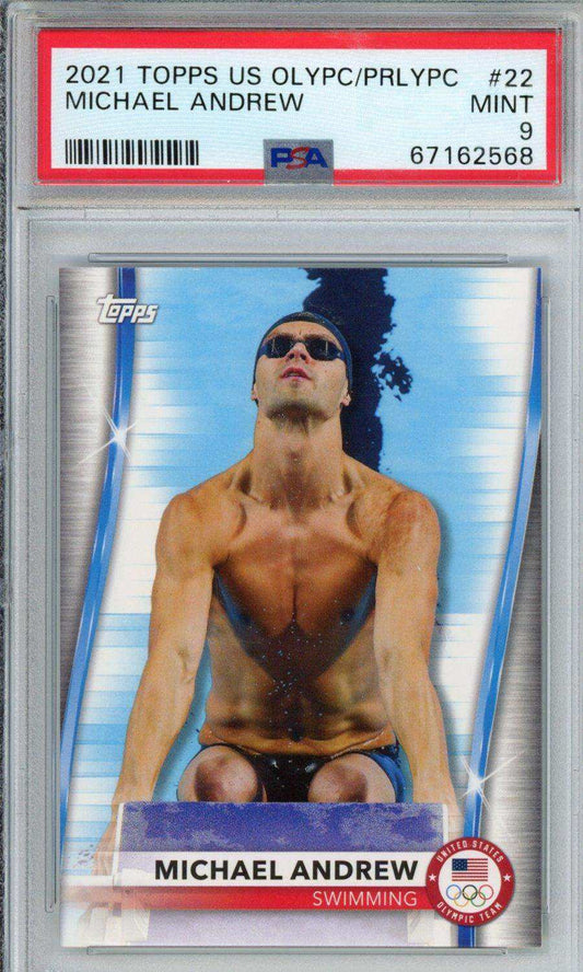 2021 Topps Us Olympics & Paralympics Michael Andrew #22 PSA 9