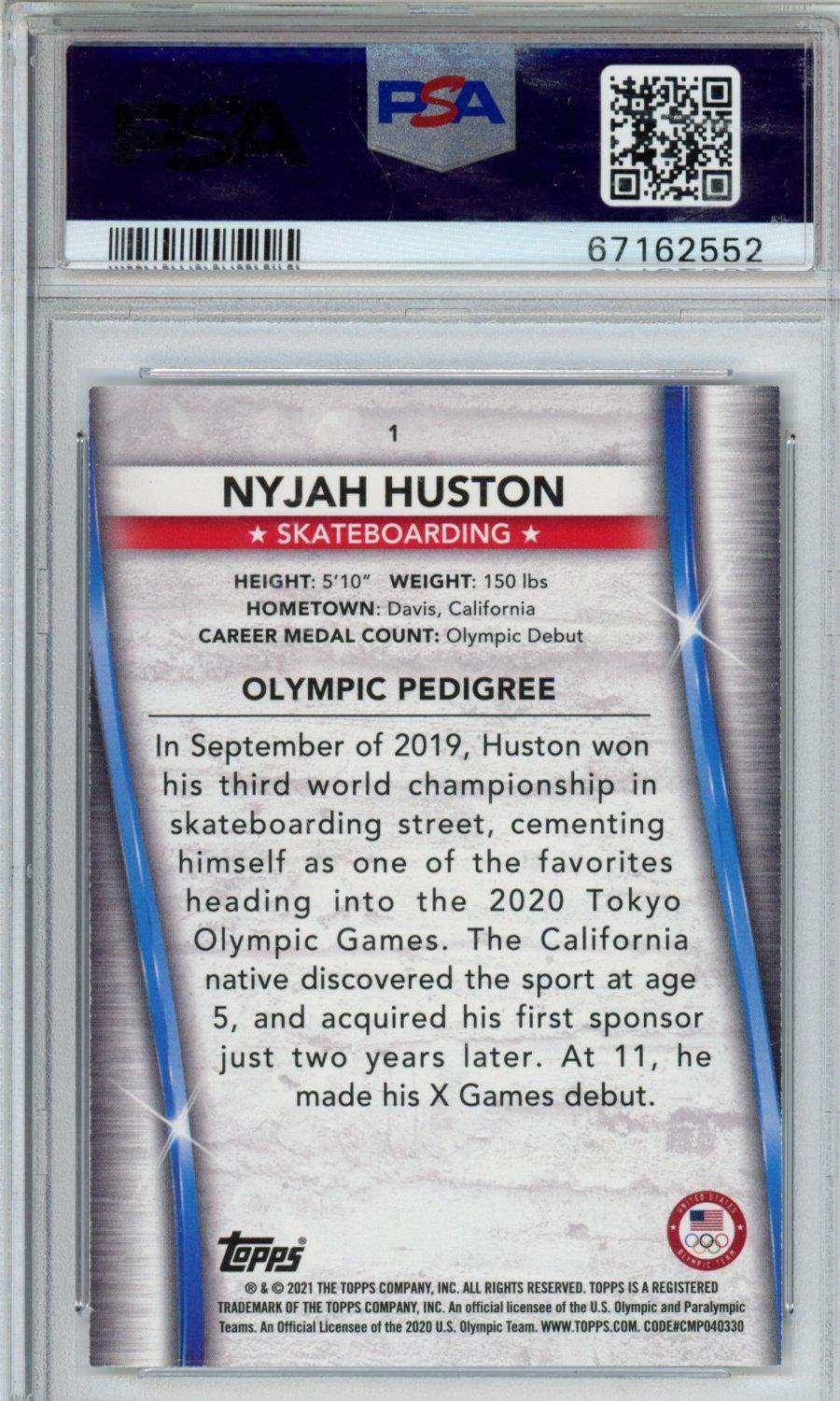 2021 Topps Us Olympics & Paralympics Nyjah Huston #1 PSA 9