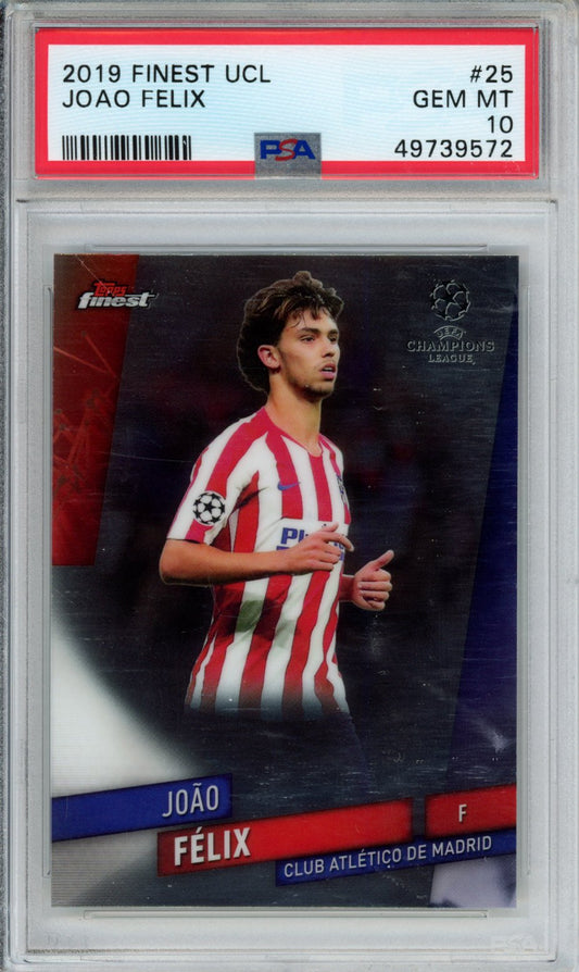 2019 FINEST UEFA CHAMPIONS LEAGUE JOAO FELIX #25 PSA GEM MT 10