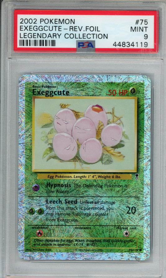 2002 POKEMON LEGENDARY COLLECTION EXEGGCUTE-REV.FOIL LEGENDARY COLLECTION #75 PSA MINT 9