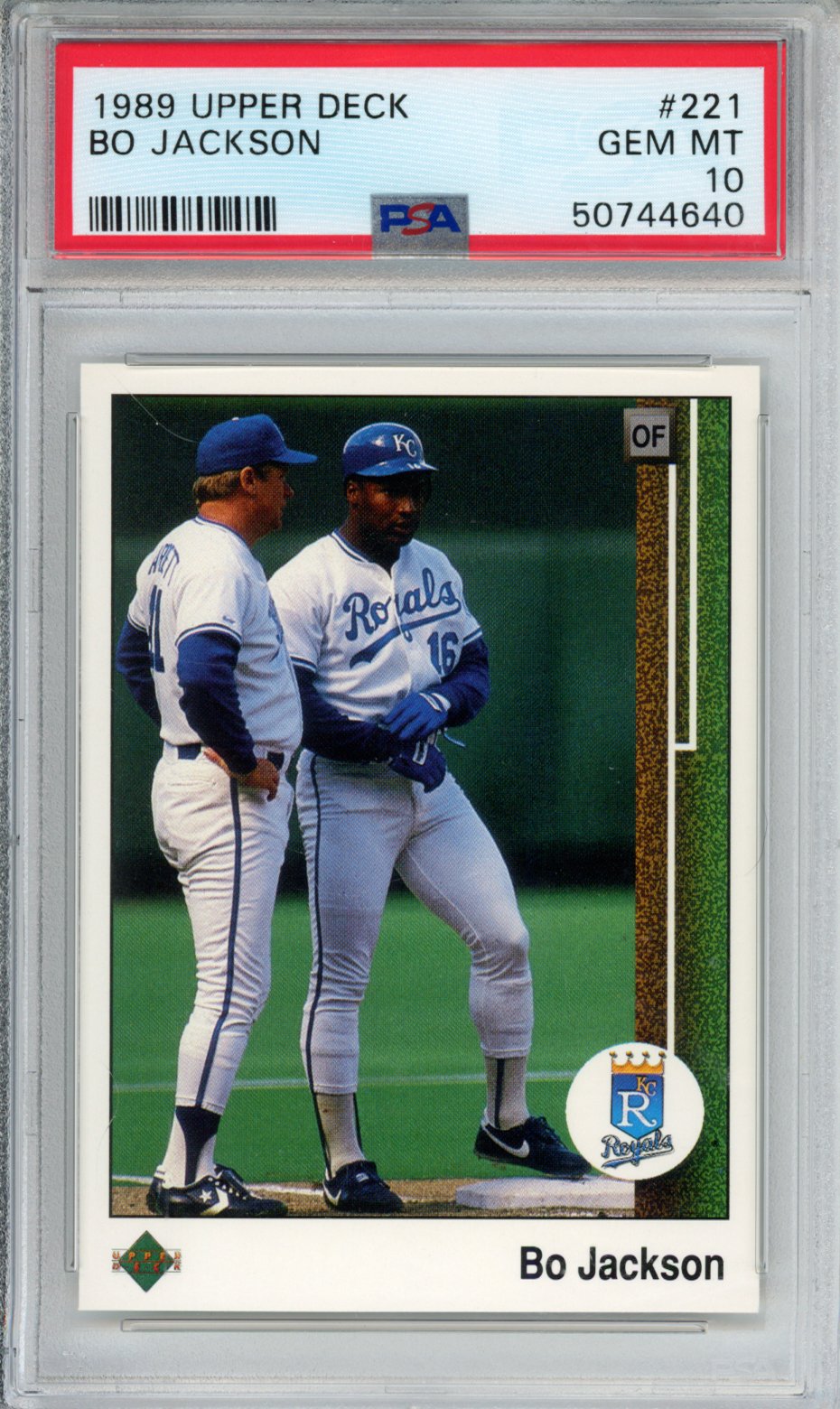 1989 UPPER DECK BO JACKSON #221 PSA GEM MT 10