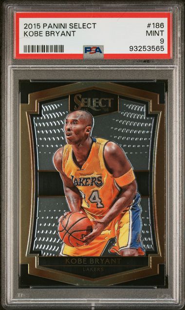 2015 PANINI SELECT KOBE BRYANT #186 PSA MINT 9