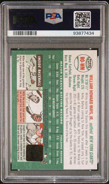 2003 TOPPS HERITAGE REAL ONE AUTOGRAPHS WILLIE MAYS REAL ONE AUTOGRAPHS #RO-WM PSA MINT 9