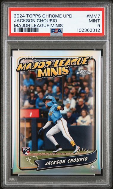 2024 TOPPS CHROME UPDATE MAJOR LEAGUE MINIS JACKSON CHOURIO #MM7 PSA MINT 9