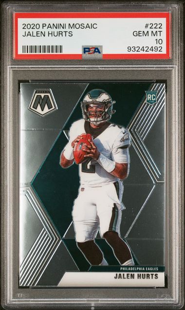 2020 PANINI MOSAIC JALEN HURTS #222 PSA GEM MT 10