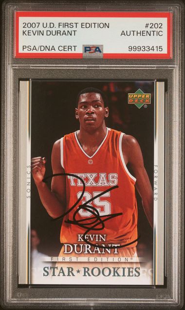 2007 UPPER DECK FIRST EDITION KEVIN DURANT #202 PSA N0: AUTHENTIC Authentic KEVIN DURANT