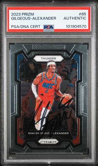 2023 PANINI PRIZM S. GILGEOUS-ALEXANDER #85 PSA N0: AUTHENTIC Authentic SHAI GILGEOUS-ALEXANDER