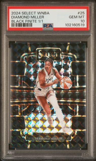 2024 PANINI SELECT WNBA DIAMOND MILLER BLACK FINITE 1/1 #25 PSA GEM MT 10