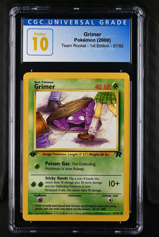 Team Rocket - 1ST Edition Grimer #57/82 CGC 10