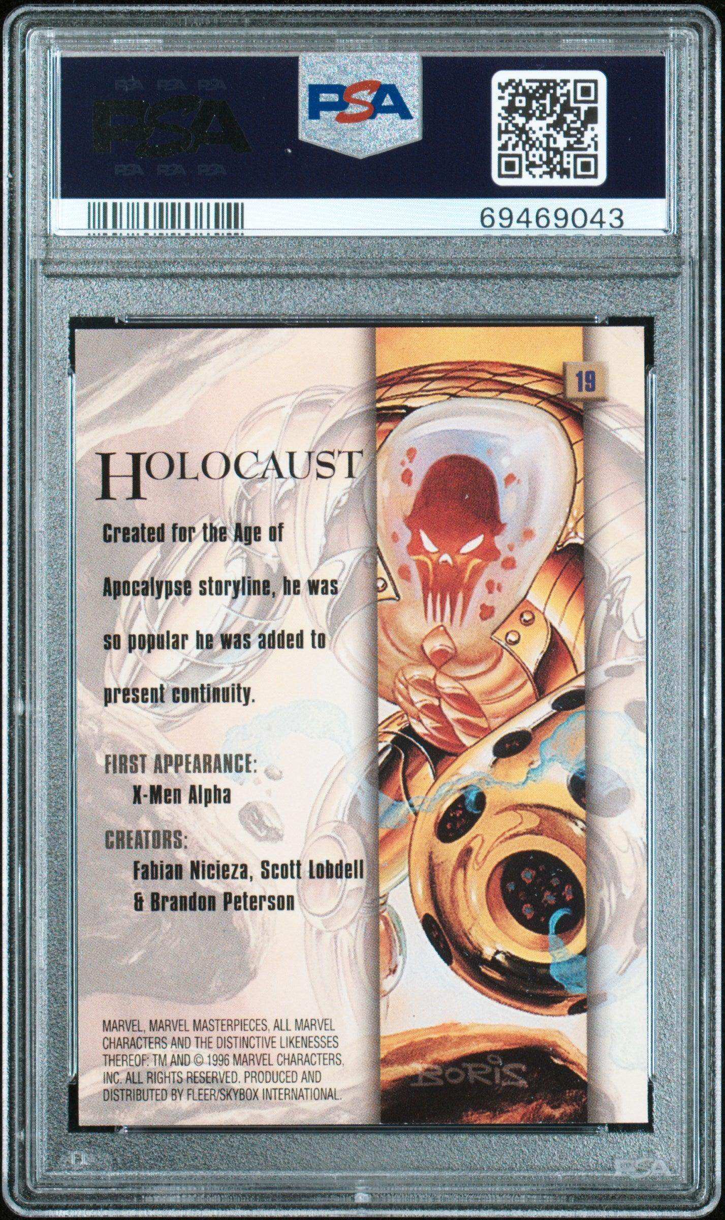 1996 Marvel Masterpieces 19 Holocaust Psa 8