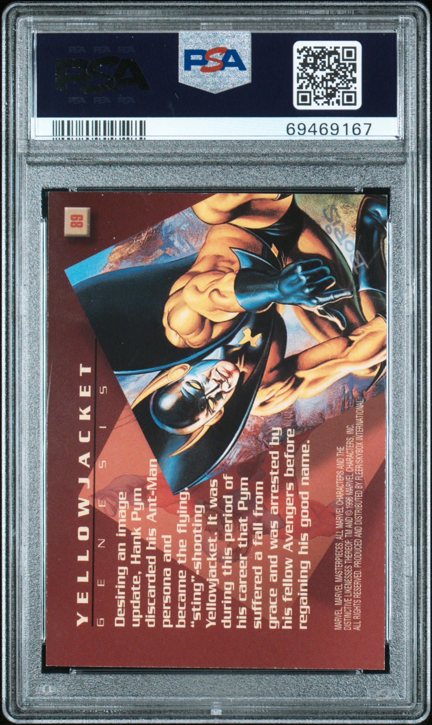 1996 Marvel Masterpieces 89 Yellowjacket Psa 8