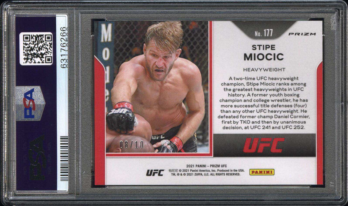 2021 Panini Prizm Ufc 177 Stipe Miocic Gold Prizm Psa 10
auto 10