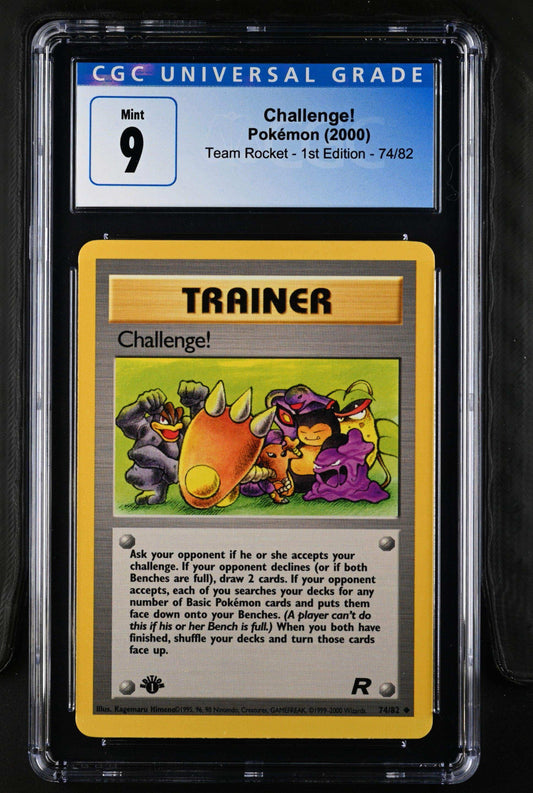 Team Rocket - 1ST Edition Challenge! #74/82 CGC 9