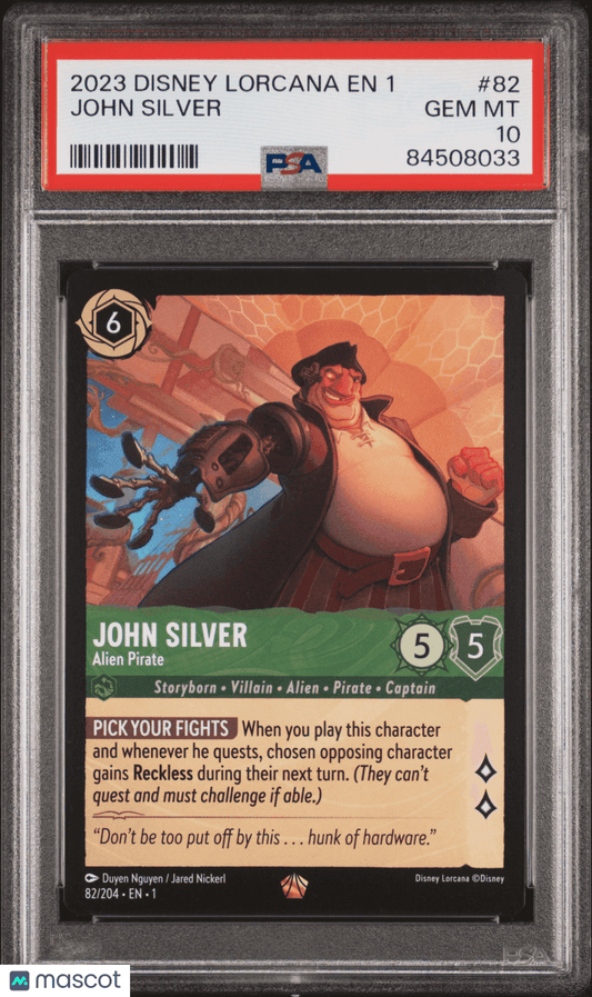 2023 Disney Lorcana TCG John Silver #82 PSA 10