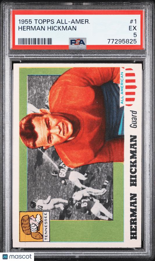 1955 Topps All-Amer. Herman Hickman #1 PSA 5