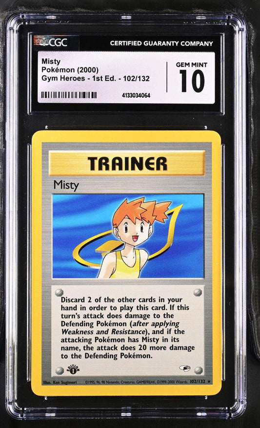 Gym Heroes - 1st Edition Misty #102/132 Cgc 10