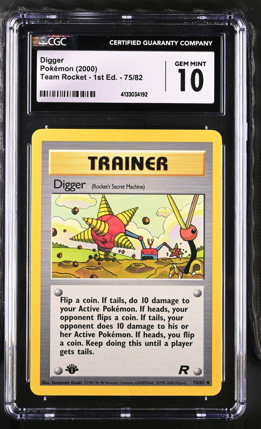 Team Rocket - 1st Edition Digger #75/82 Cgc 10