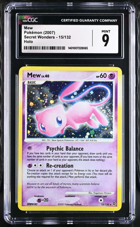 Secret Wonders Mew #15/132 Holo Cgc 9