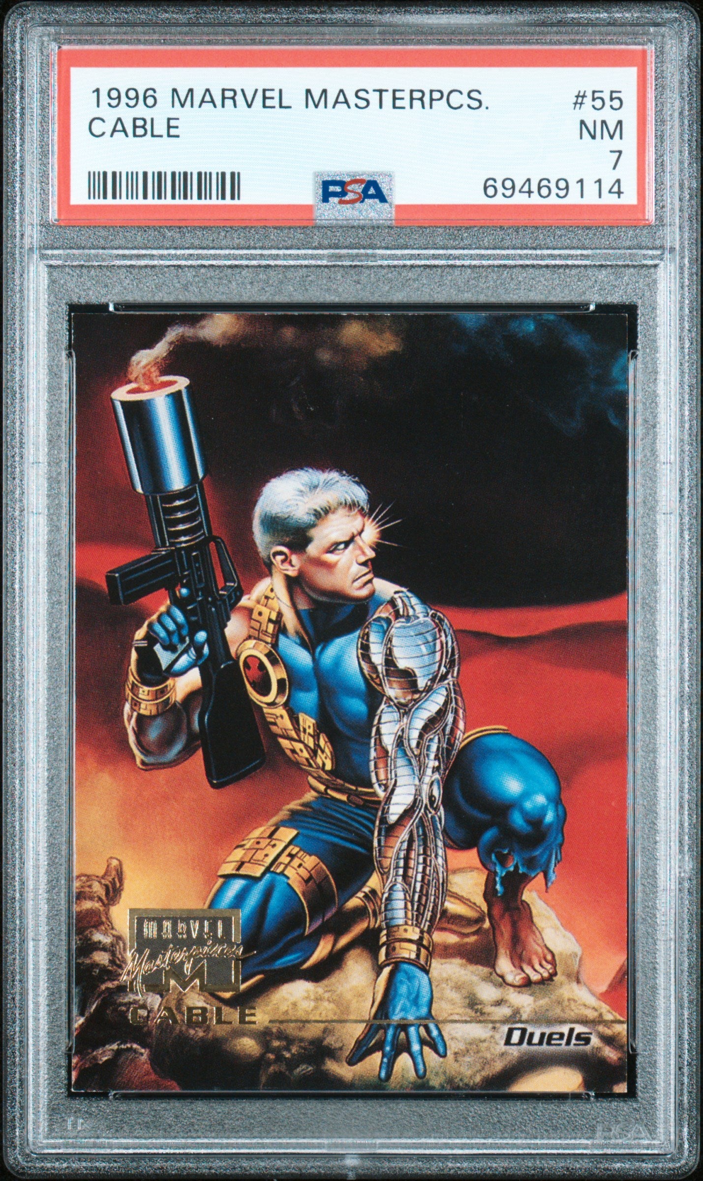 1996 Marvel Masterpieces 55 Cable Psa 7