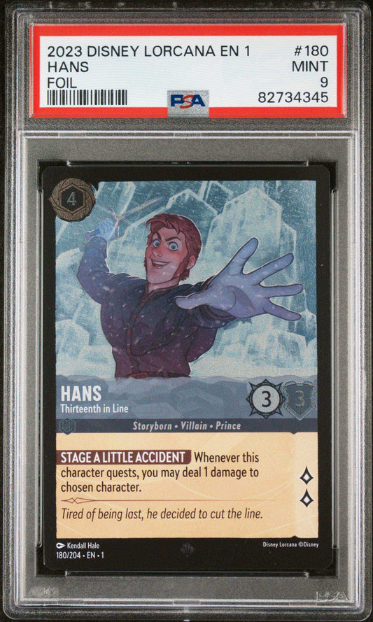 2023 Disney Lorcana Hans #180 Foil Psa 9