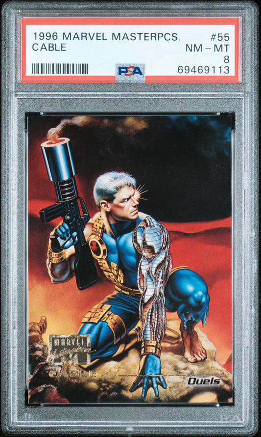 1996 Marvel Masterpieces 55 Cable Psa 8