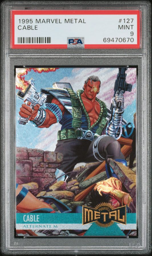 1995 Marvel Metal 127 Cable Psa 9